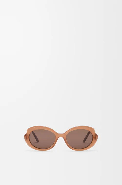 LOEWE 미니 오벌 슬림 선글라스 밀키 캐러멜