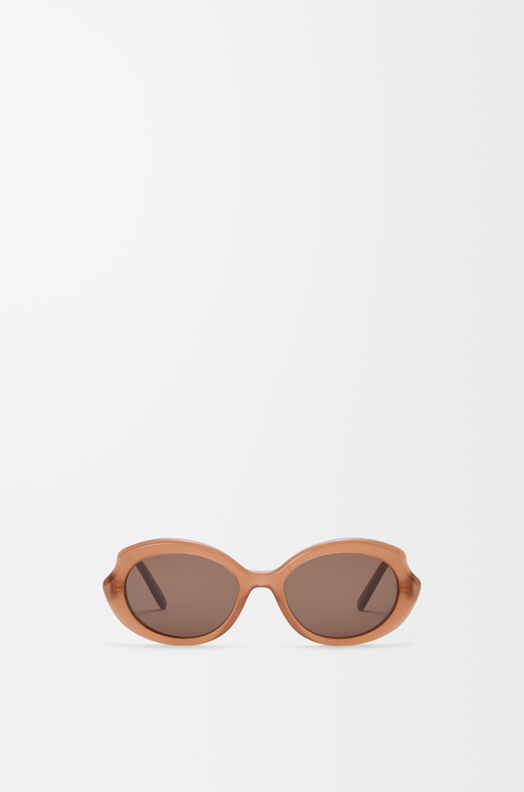 LOEWE 미니 오벌 슬림 선글라스 밀키 캐러멜
