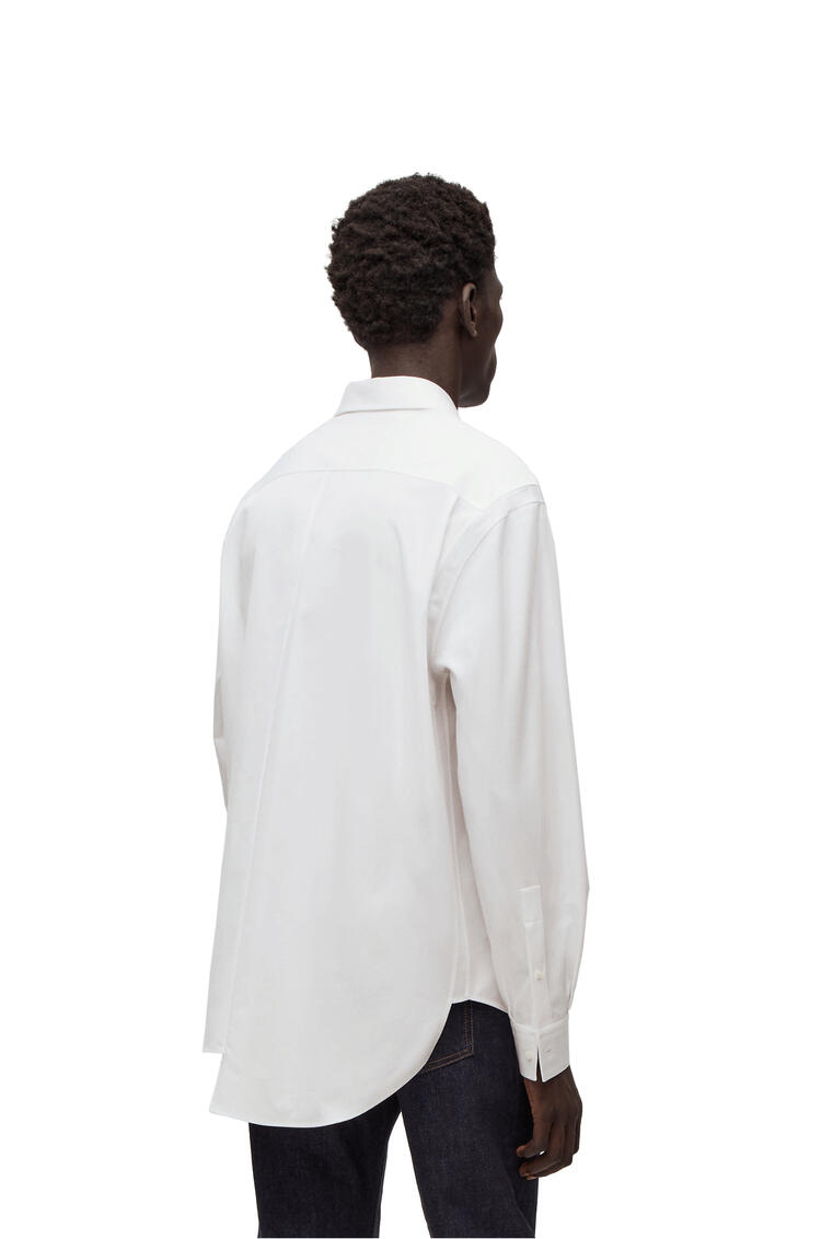 LOEWE Camisa asimétrica en algodón Blanco