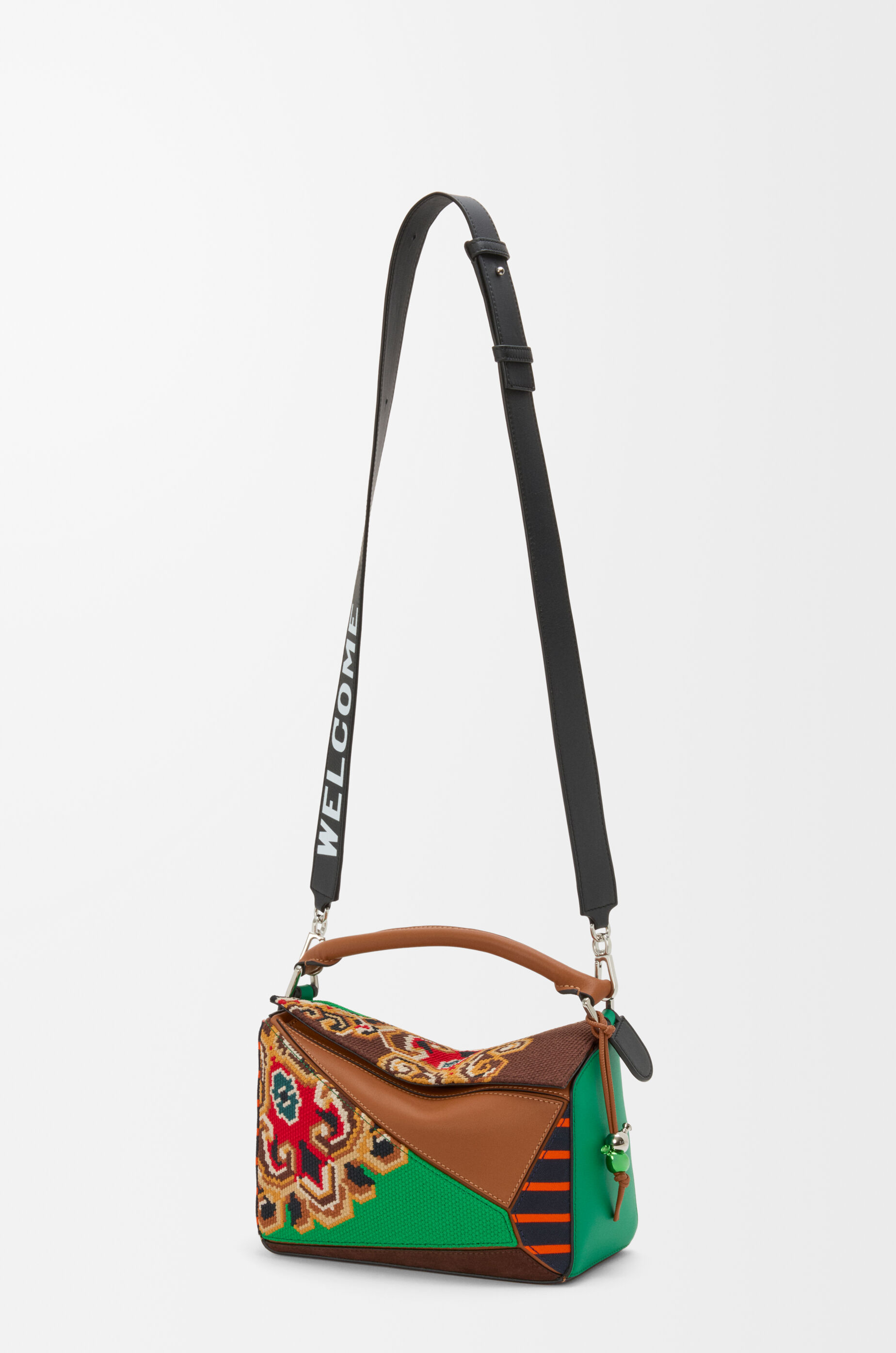 Puzzle 10 Patchwork re-edition bag in calfskin, suede and canvas