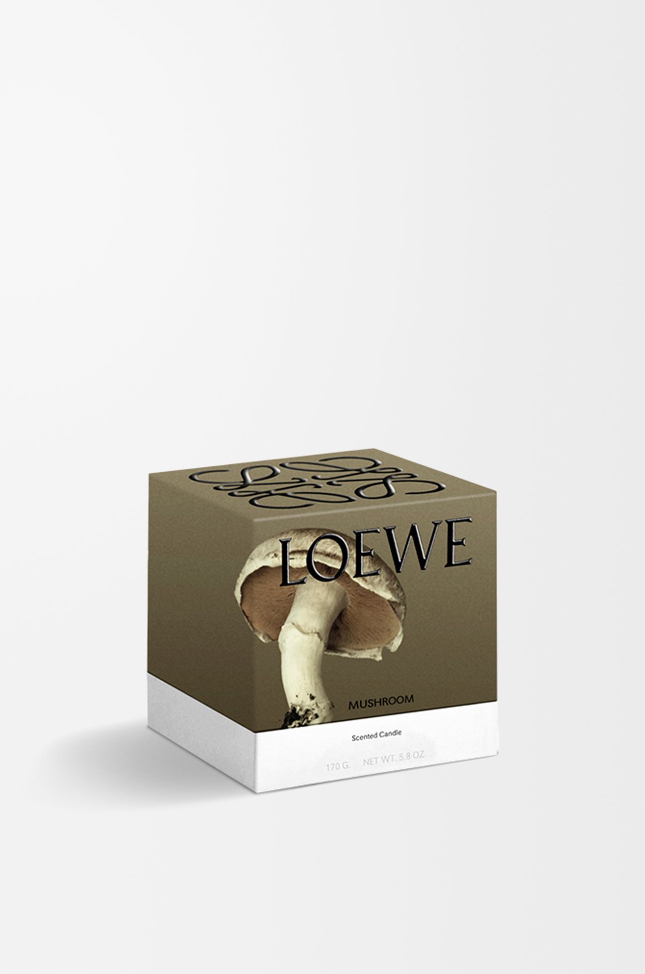 LOEWE Small Mushroom candle Light Grey