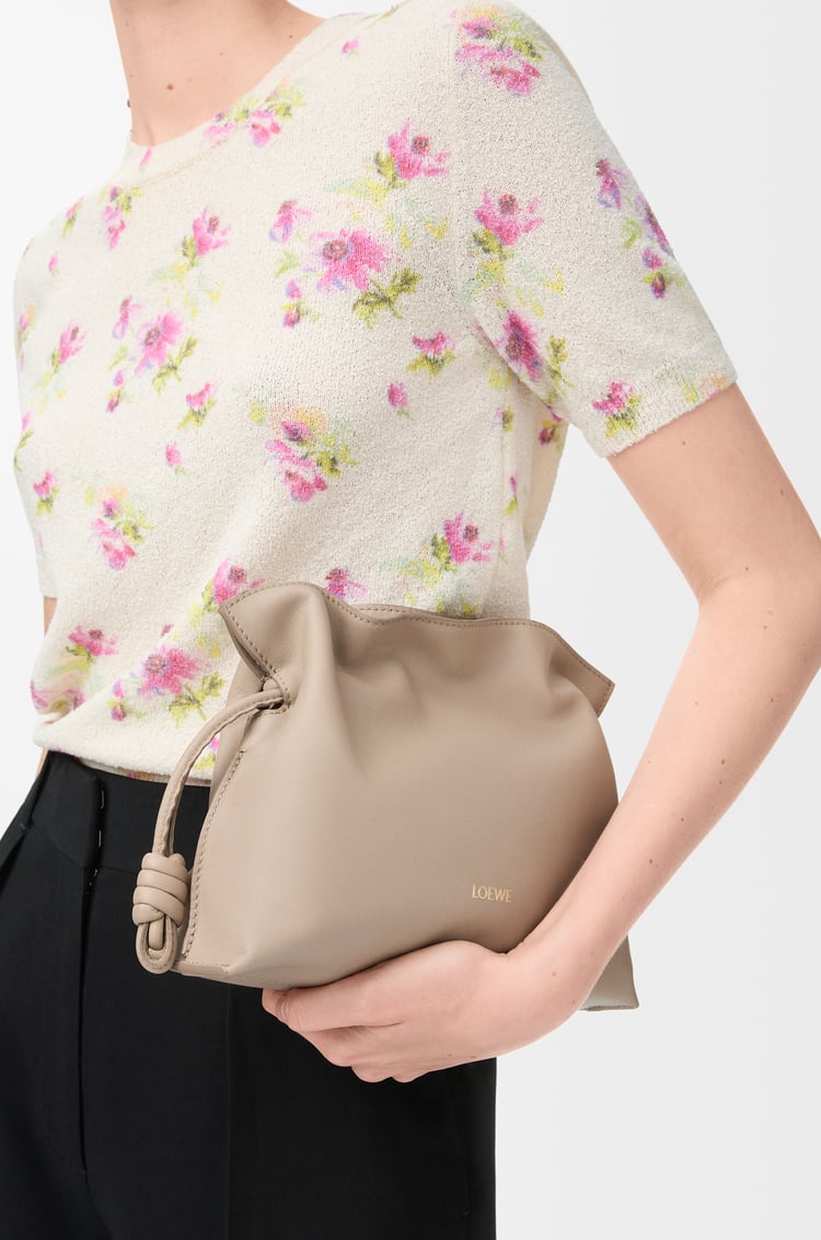 LOEWE Mini Flamenco clutch in nappa calfskin Sand