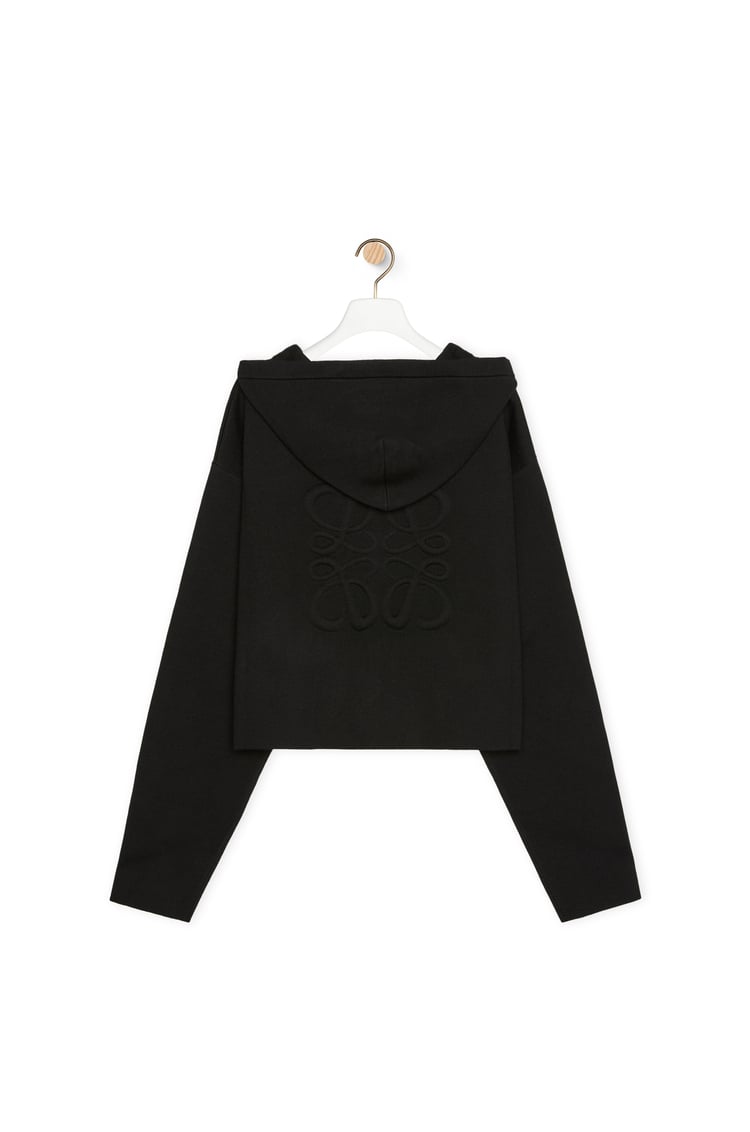 LOEWE Anagram zip-up hoodie in wool Black