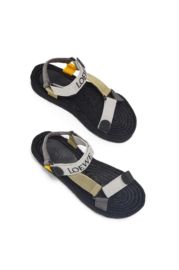 LOEWE Strappy espadrille in nylon Grey Multitone pdp_rd