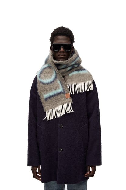LOEWE LOEWE scarf in wool and mohair Grey/Blue plp_rd