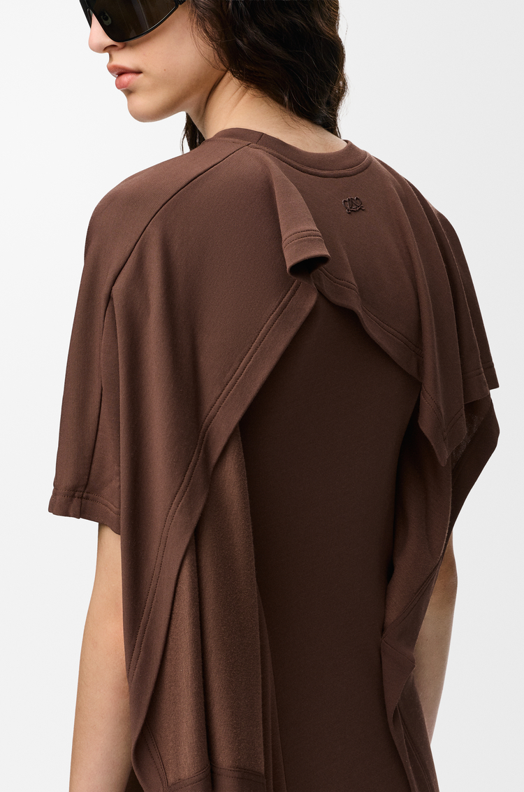 LOEWE Kleid aus Viskosemischung Dunkelbraun