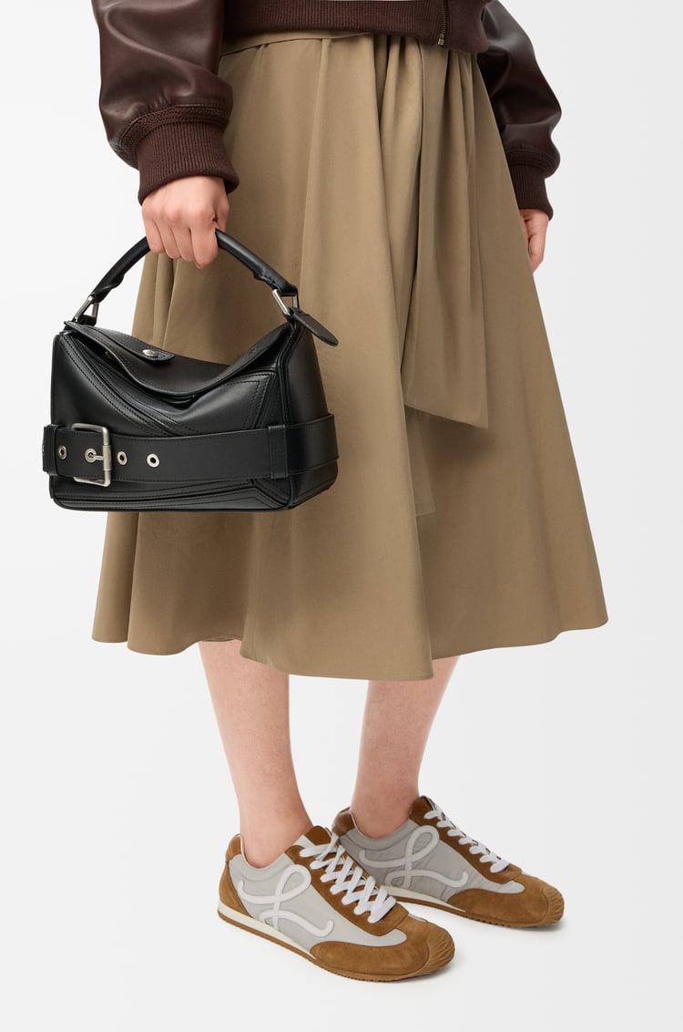 LOEWE パズル バイカー バッグ スモール（シャイニーカーフ） ブラック