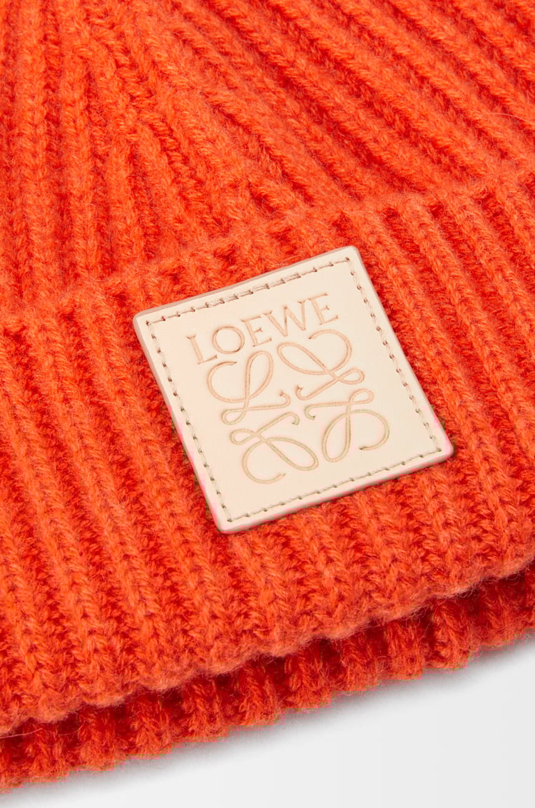 LOEWE Gorro en cashmere Naranja Vivo