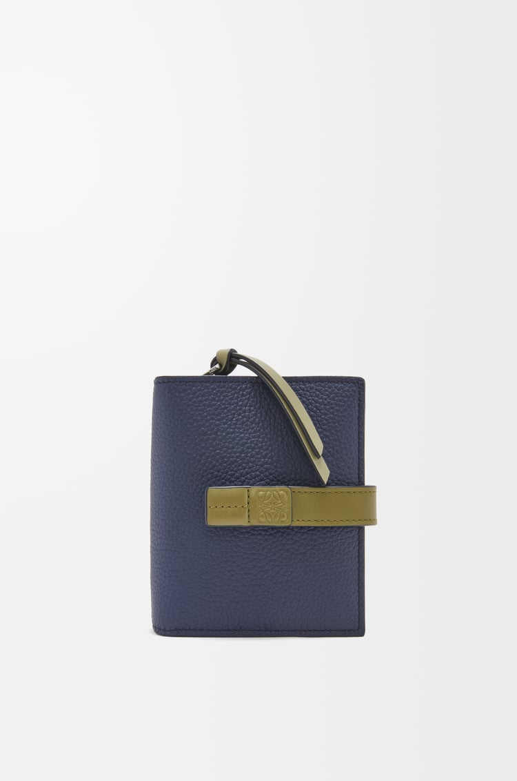 LOEWE コンパクト ジップウォレット（ソフトグレインカーフ） アビスブルー/オリーブ