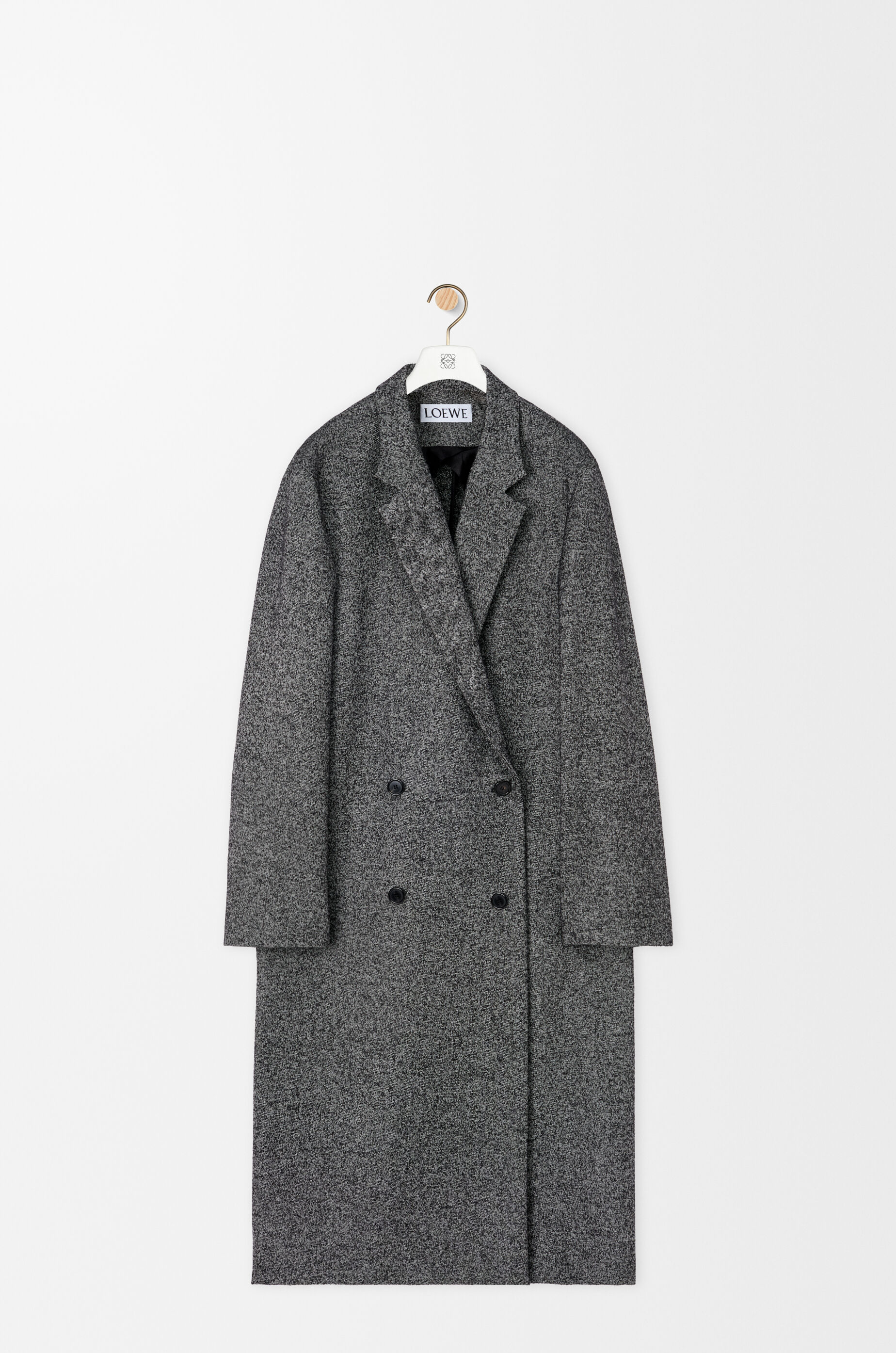 黒 ウール ダブルブレスト コート ダブルブレスト コート（ウールブレンド） ブラック - LOEWE