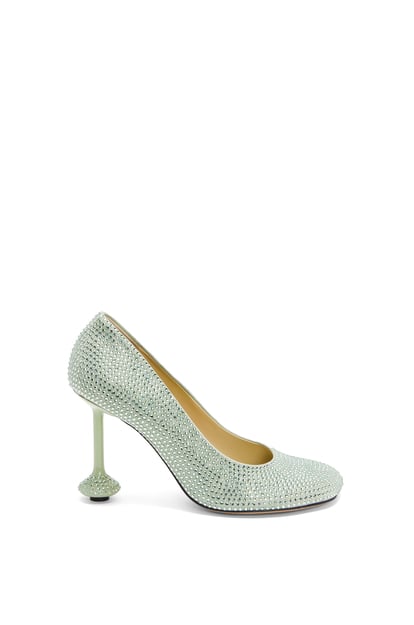 LOEWE Décolleté Toy in pelle scamosciata e strass  PISTACCHIO plp_rd