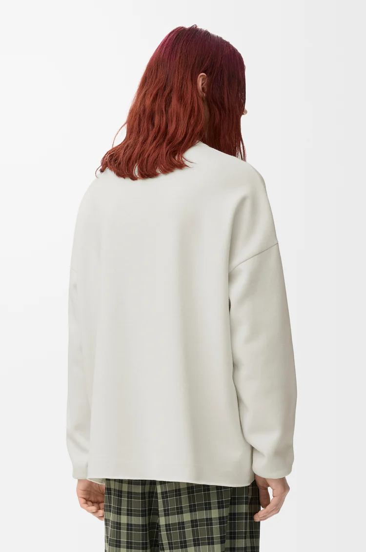 LOEWE Jersey Anagram con bolsillo en mezcla de algodón Beige/Gris