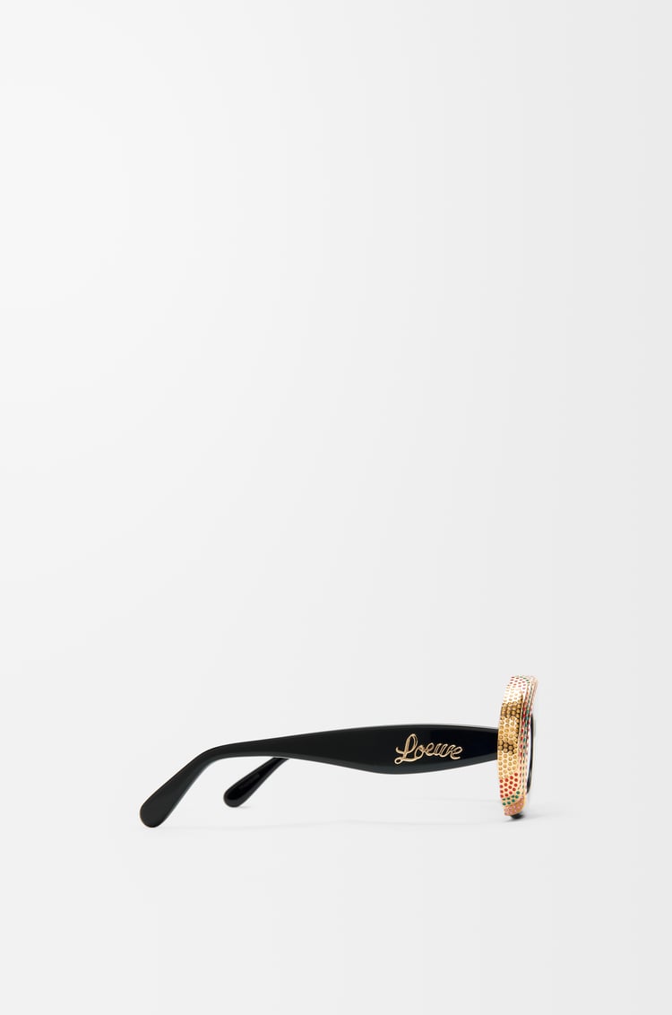 LOEWE Pavé Oval sunglasses  Multicolor/Black
