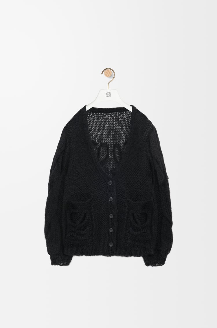 LOEWE Anagram cardigan in mohair blend Black