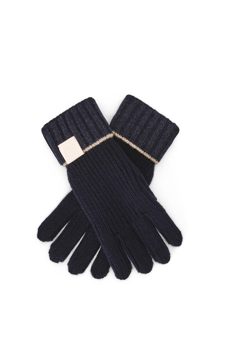 LOEWE Gloves in wool Navy Blue/Blue pdp_rd
