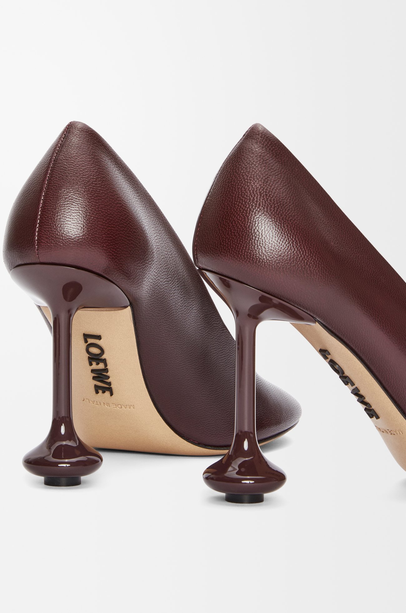 LOEWE Toy pump in goatskin Burgundy plp_rd