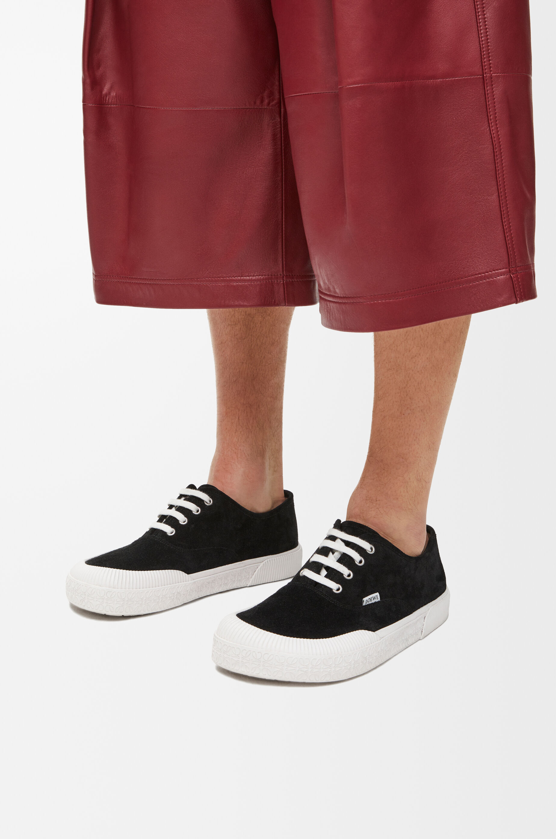 Terra Vulca lace up sneaker in suede Black LOEWE