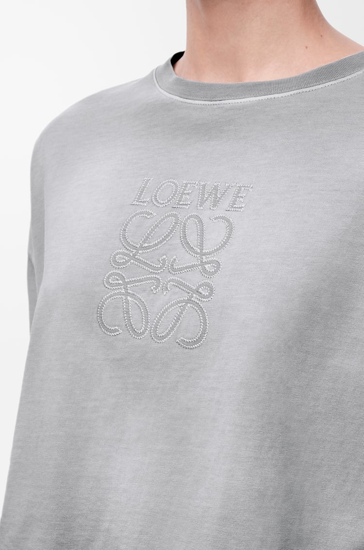 LOEWE Cropped T-shirt in cotton Light Grey