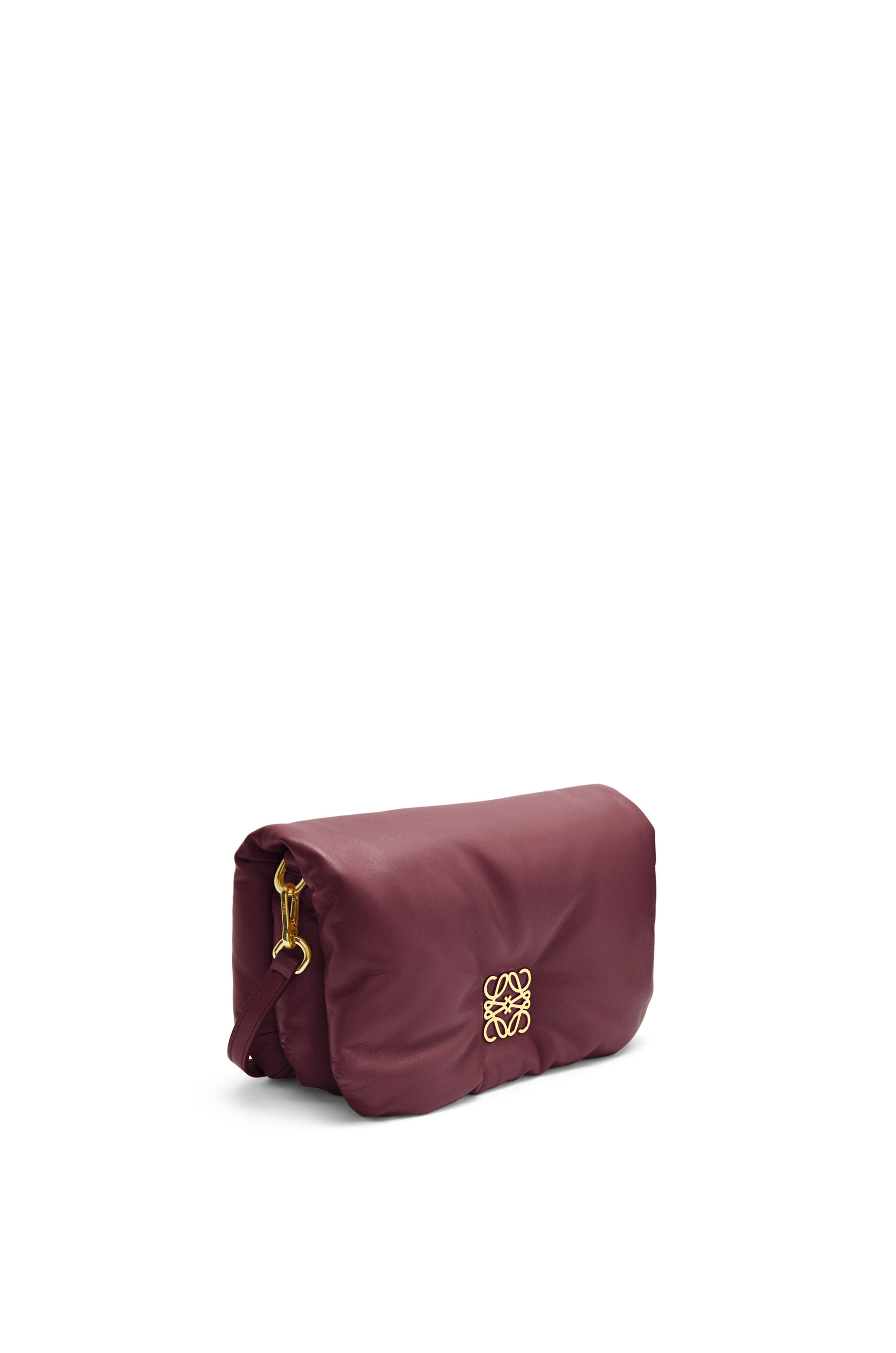 LOE MINI PUFFER GOYA 23 BAG IN CAMEL SHINY NAPPA LAMBSKIN