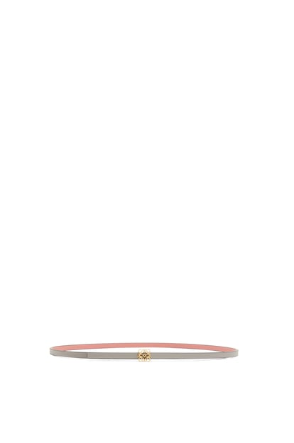 LOEWE Reversible Anagram belt in smooth calfskin Peach Bloom/Pearl Grey/Gold plp_rd