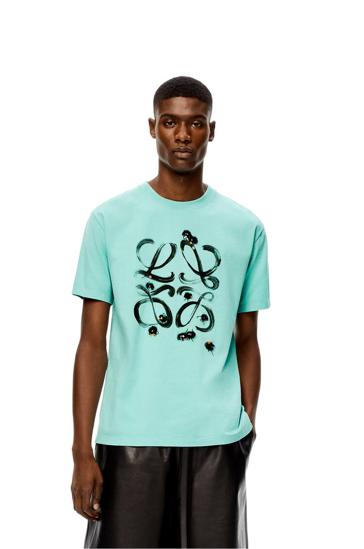 LOEWE Camiseta Susuwatari en algodón con Anagrama Verde Menta pdp_rd