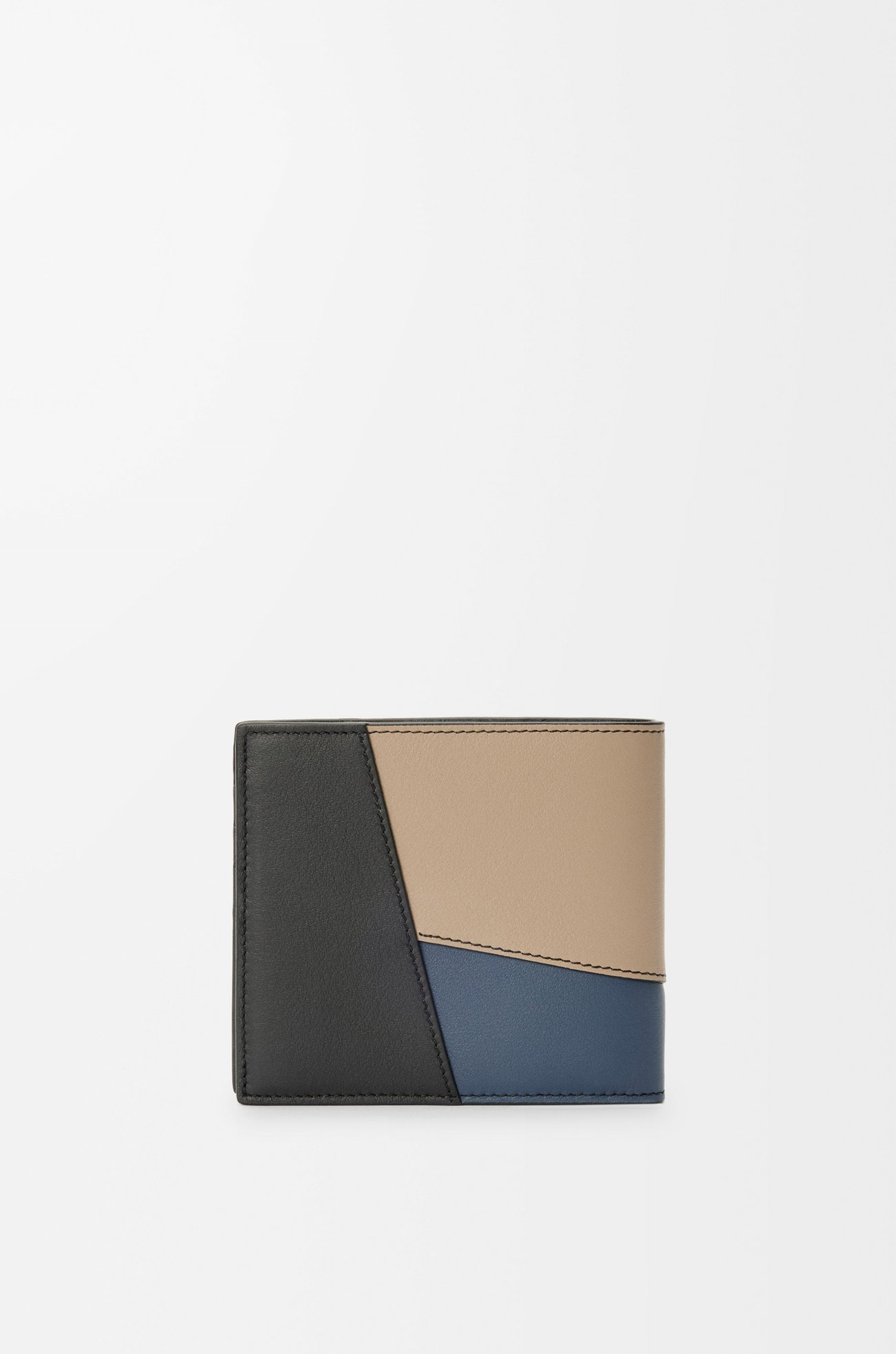 LOEWE Puzzle bifold wallet in classic calfskin Indigo Dye/Corda