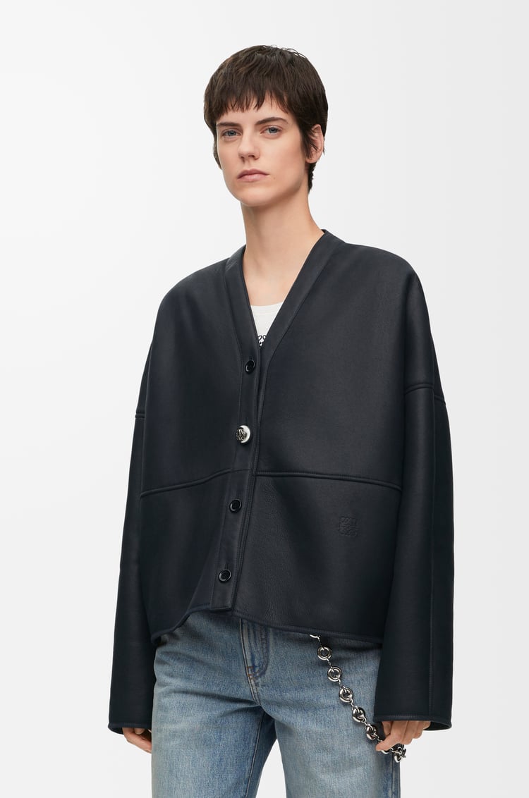 LOEWE Cárdigan en lana de oveja Azul Marino