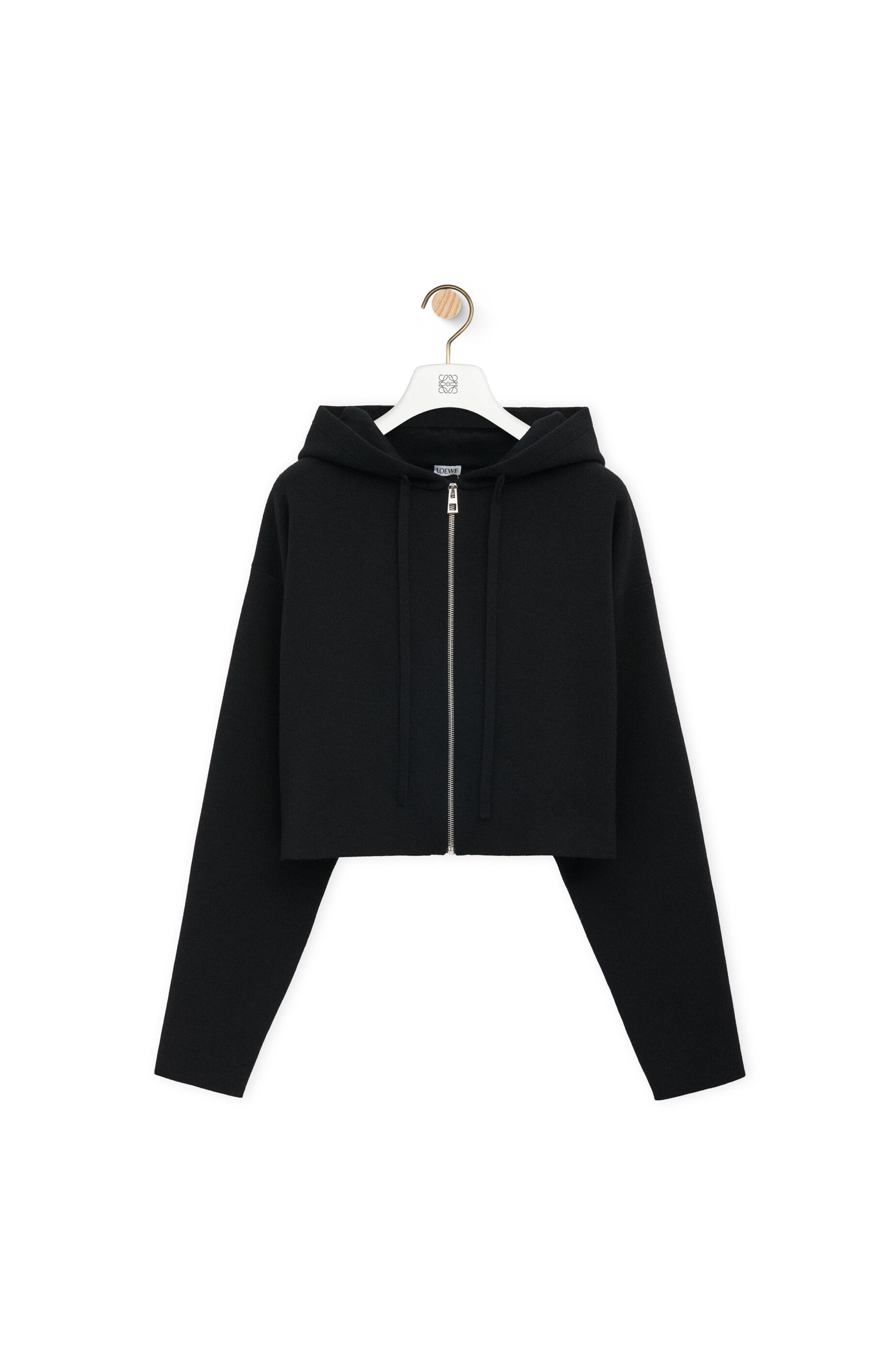 Anagram zip up hoodie in wool Black LOEWE
