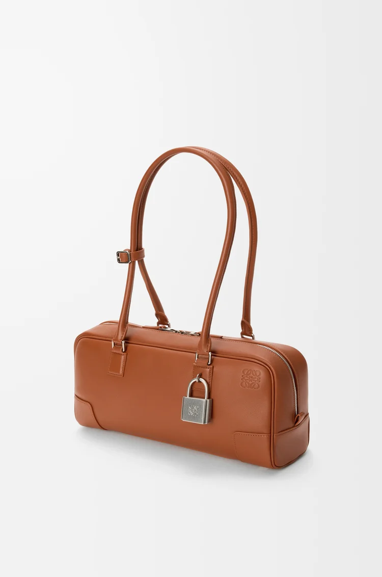 LOEWE 亮面牛皮革 Amazona 31 Cropped 手袋 松鼠棕