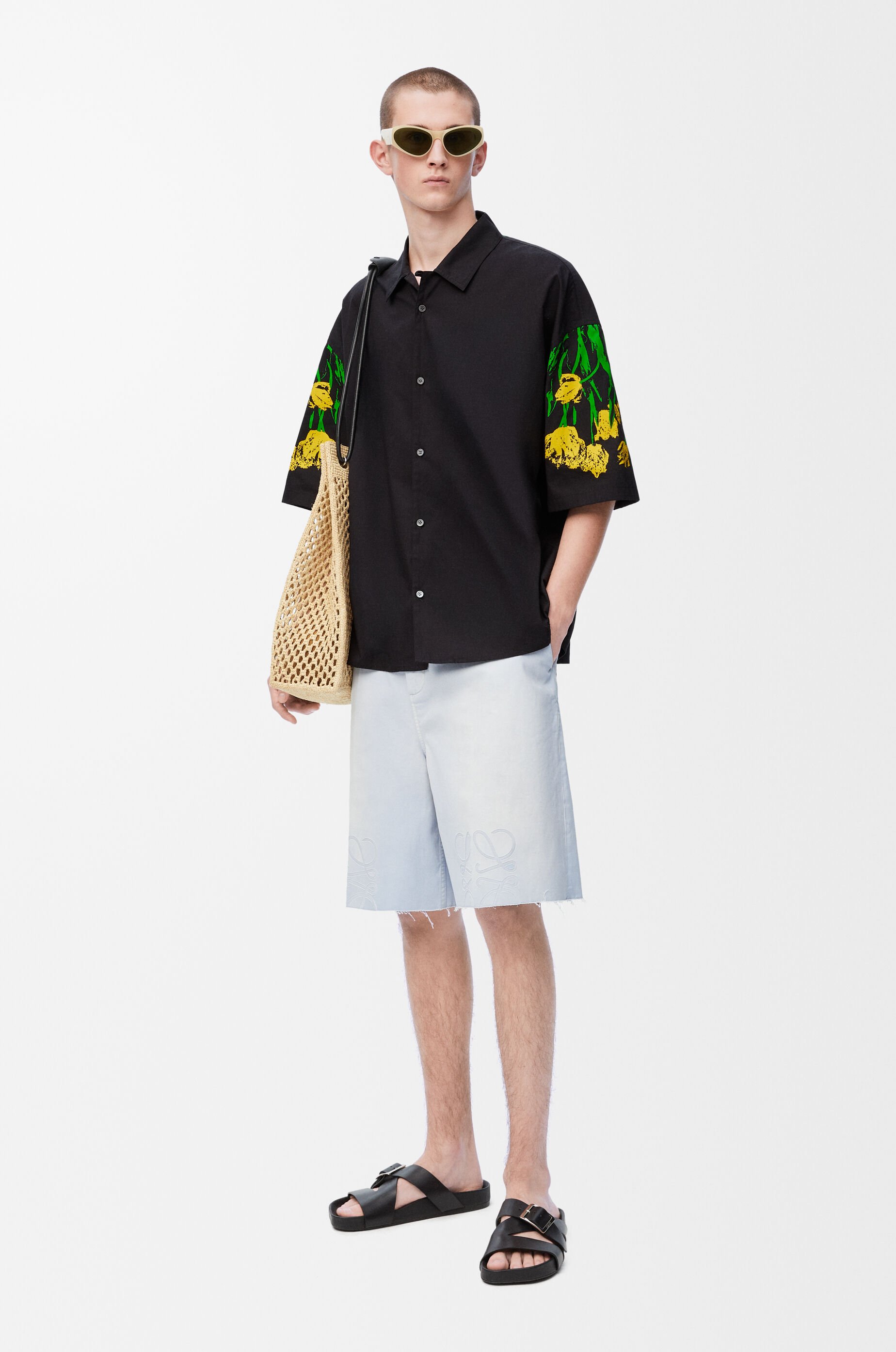 Short sleeve shirt in cotton Black - LOEWE