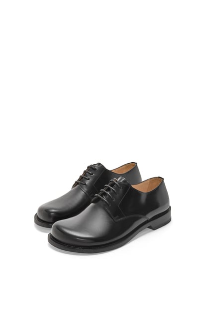 LOEWE Campo derby shoe in brushed calfskin Black plp_rd