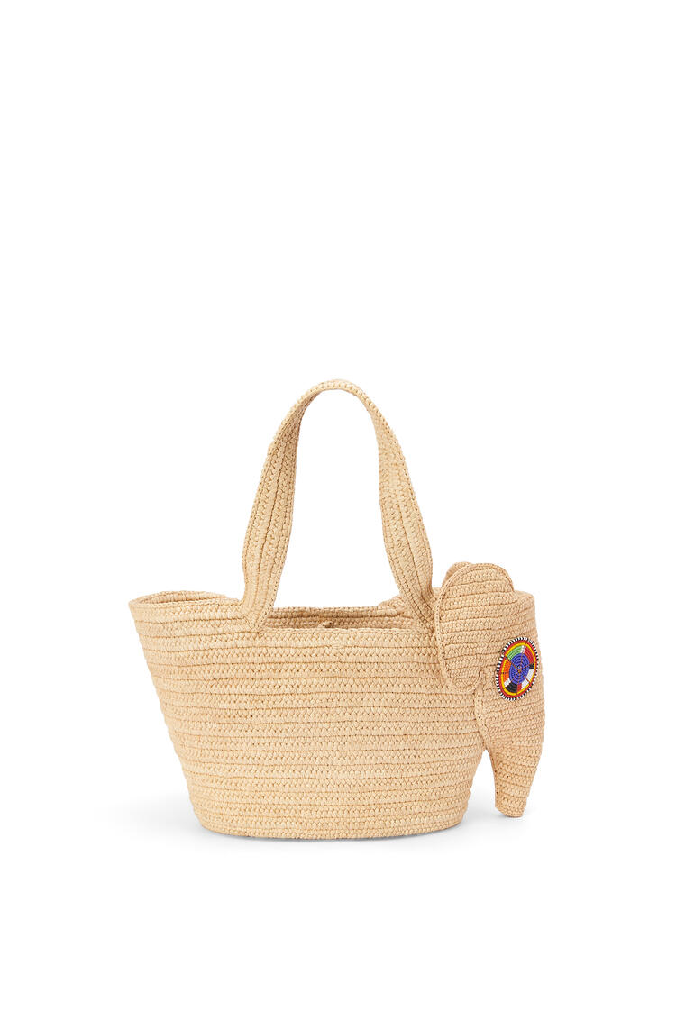 LOEWE Small Elephant Basket bag in raffia Natural