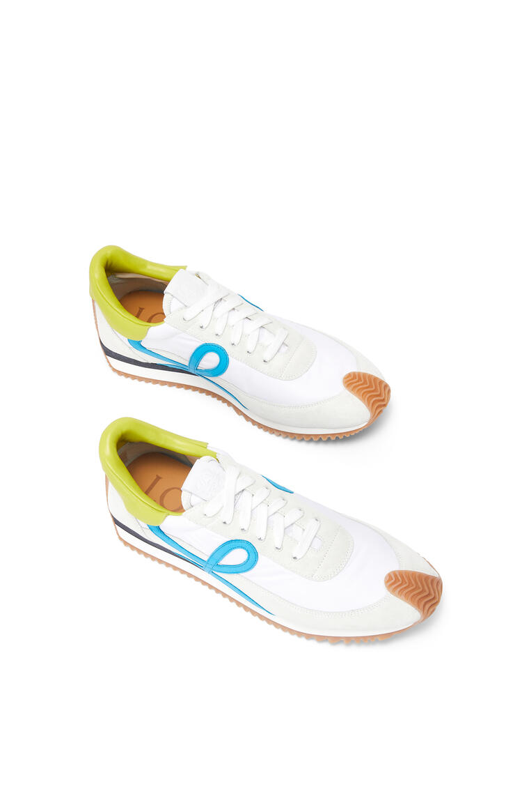 LOEWE Flow Runner in nylon and suede White/Multicolor pdp_rd