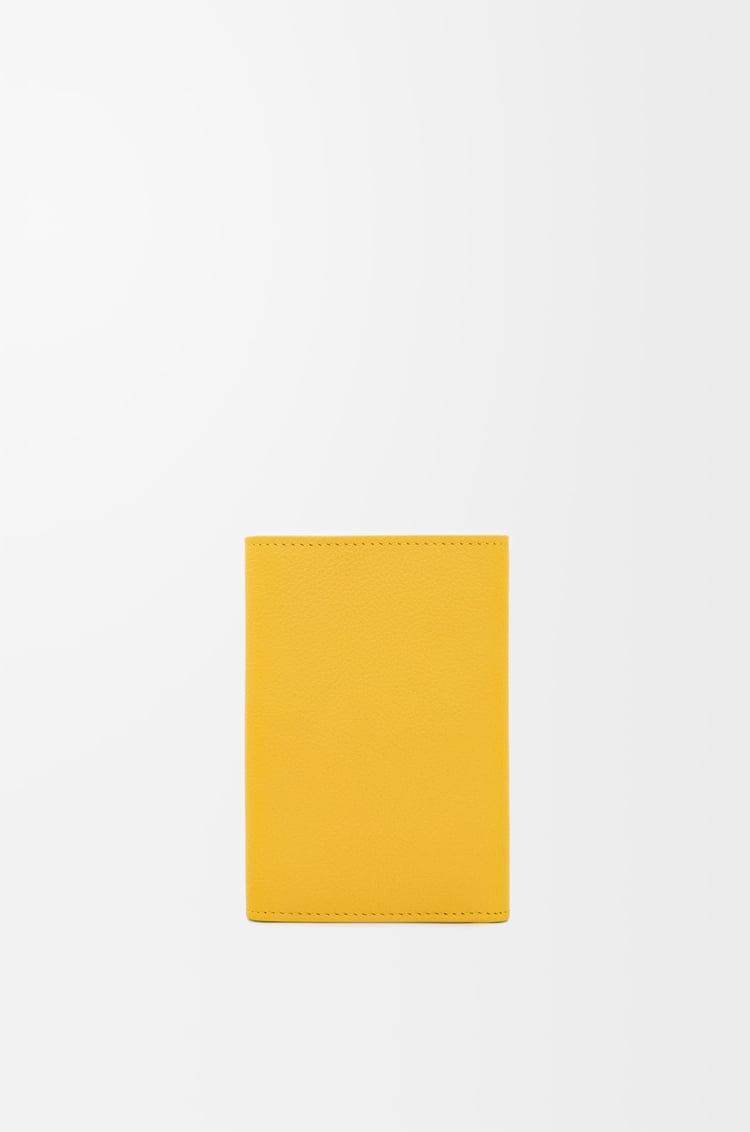 LOEWE Pebble small vertical wallet in pebble grained calfskin Sunny