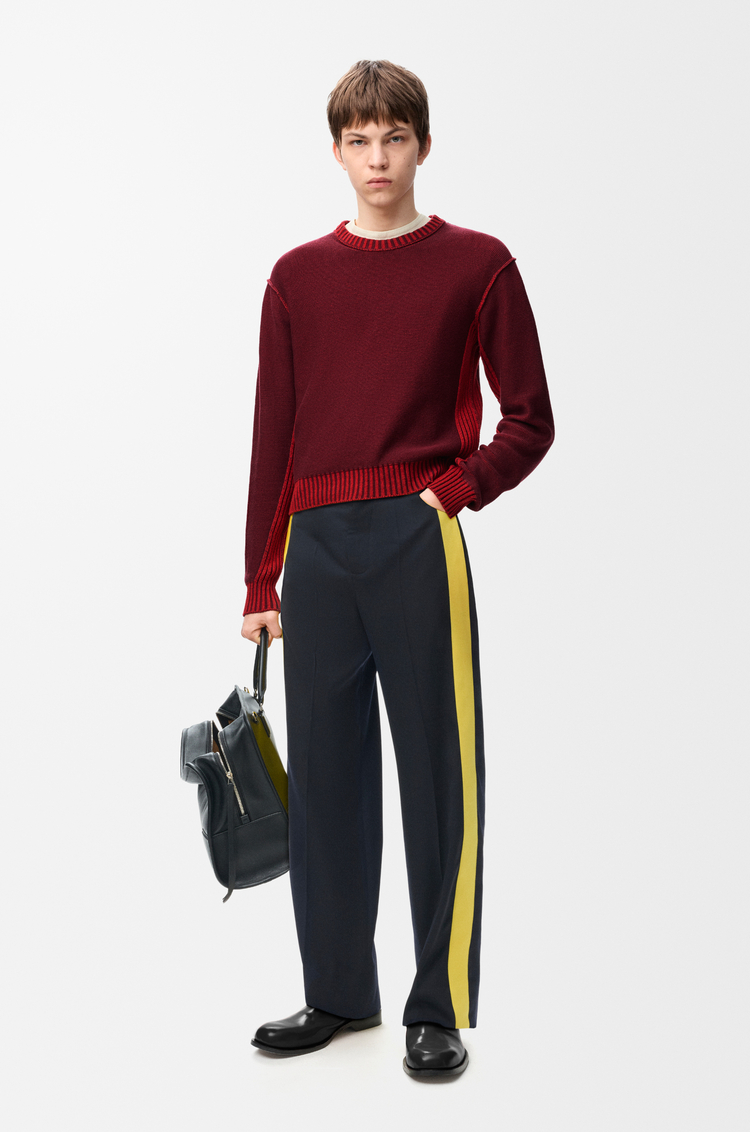 LOEWE Sweater in cotton and wool Burgundy/Red