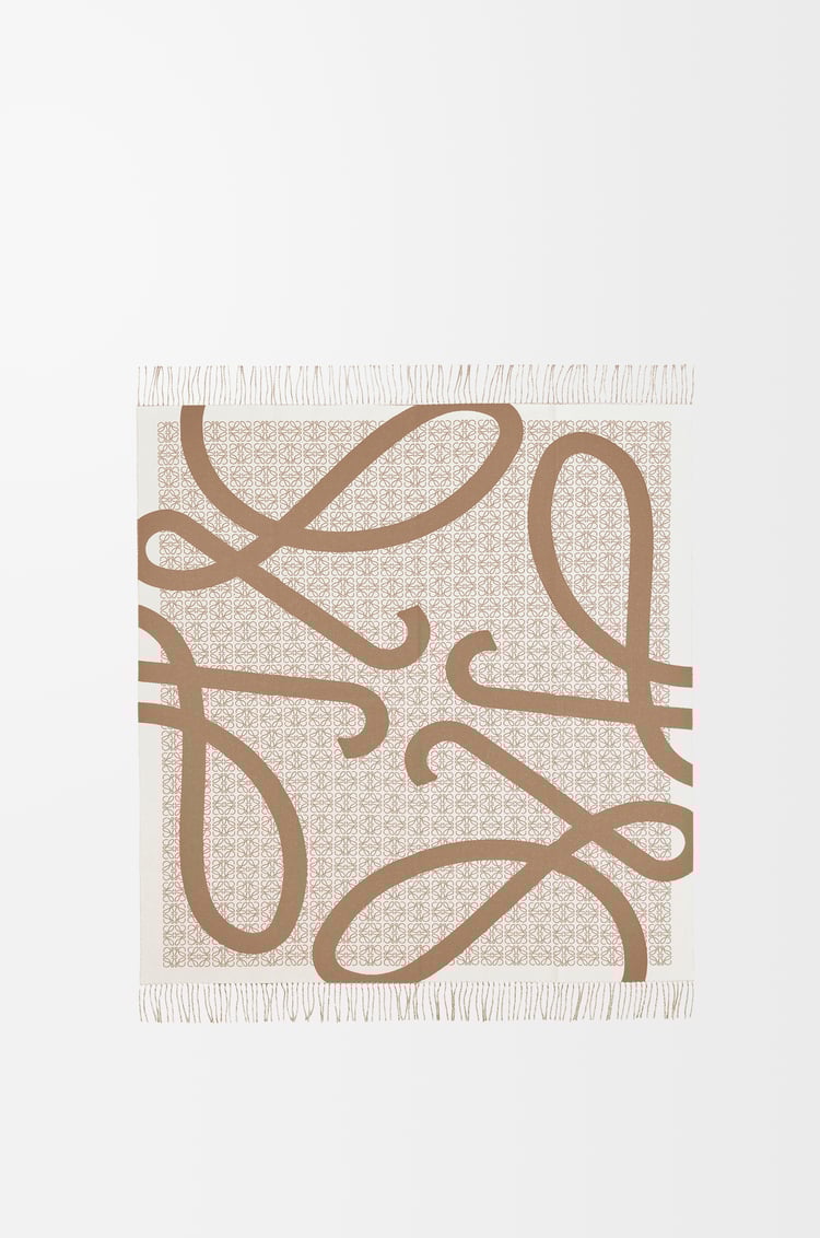 LOEWE Anagram blanket in wool Camel
