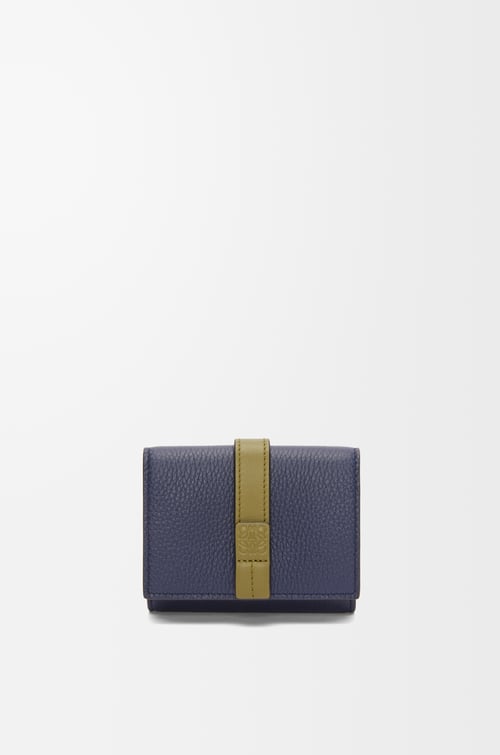 LOEWE Trifold wallet in soft grained calfskin Abyss Blue/Olive plp_rd