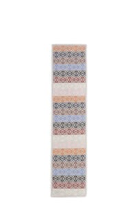 LOEWE Pañuelo de líneas Anagram en lana, seda y cashmere Gris Claro/Multicolor