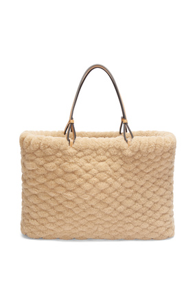 LOEWE Basket bag in shearling Camel