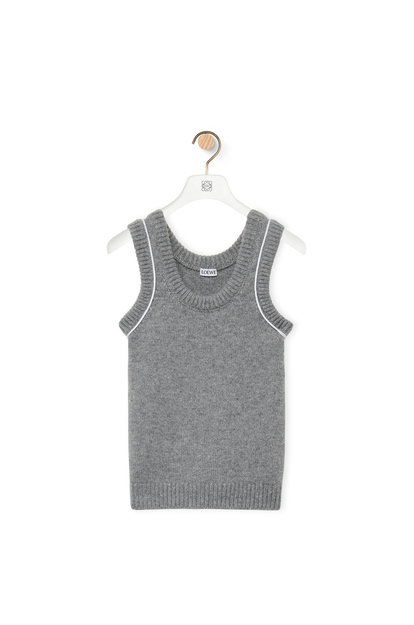 LOEWE Tank top in cashmere and mohair Grey