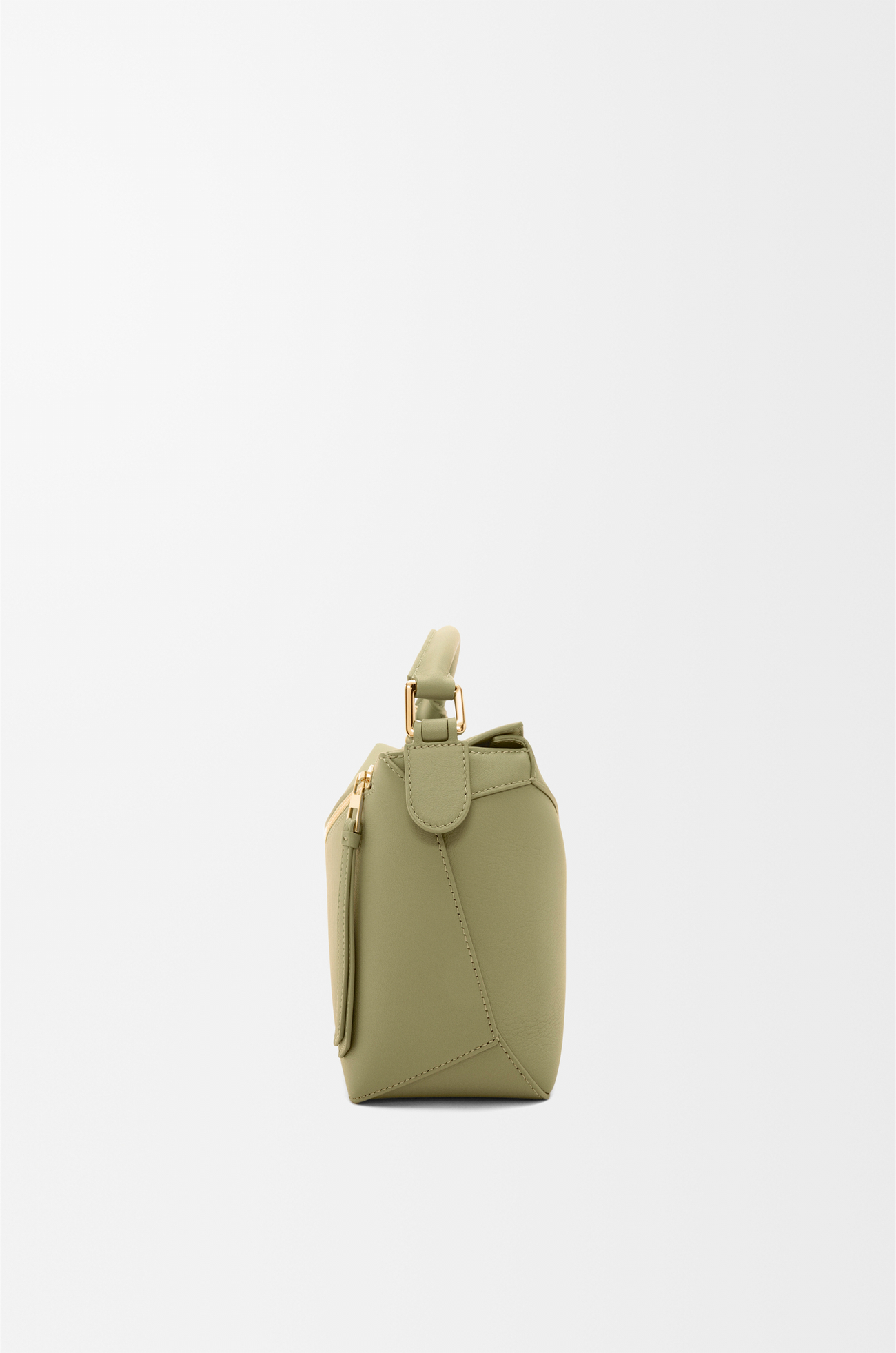 LOEWE Bolso Puzzle Edge pequeño en piel de ternera Verde Eucalipto