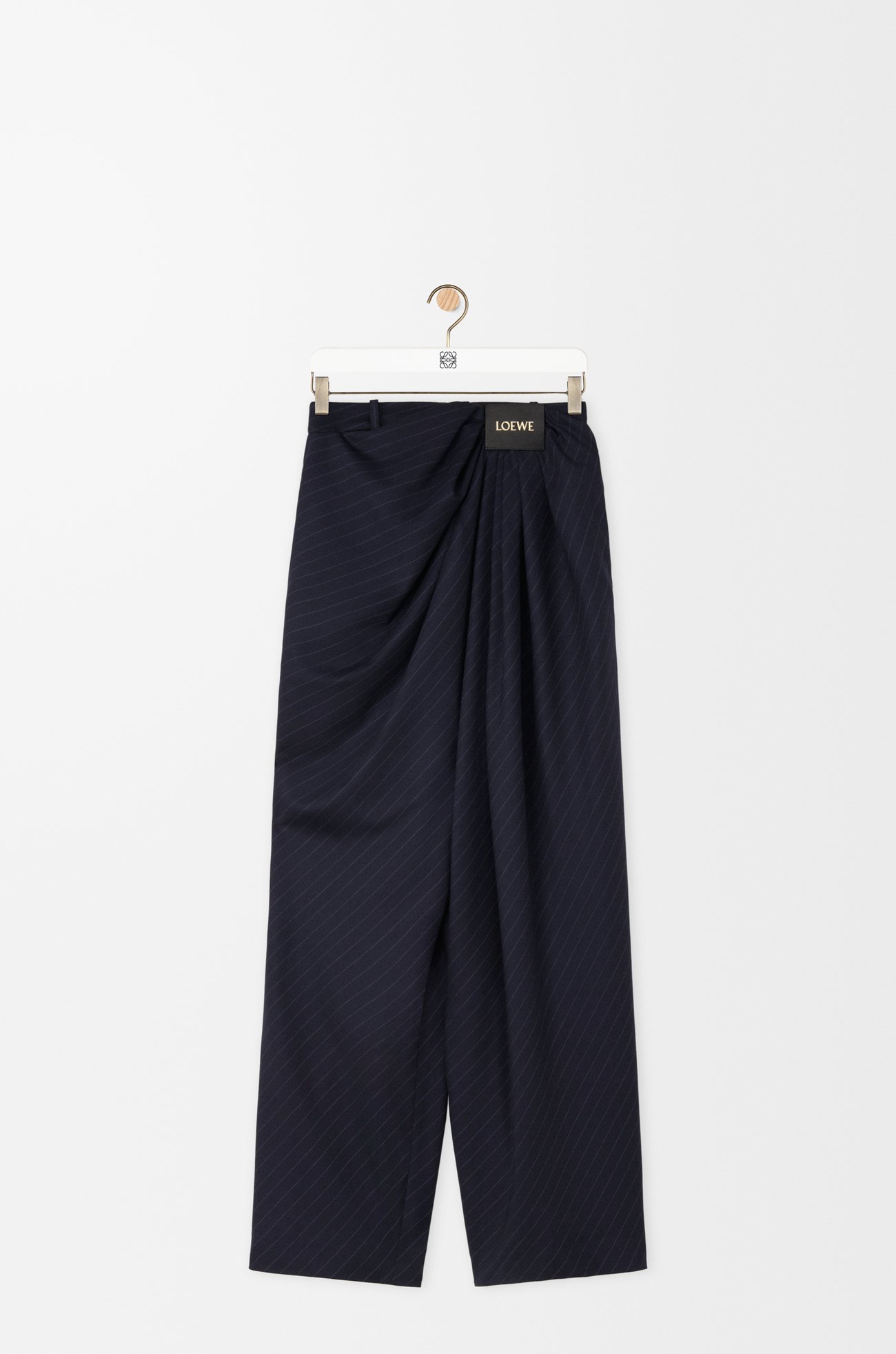 LOEWE Draped trousers in wool Navy/Grey plp_rd