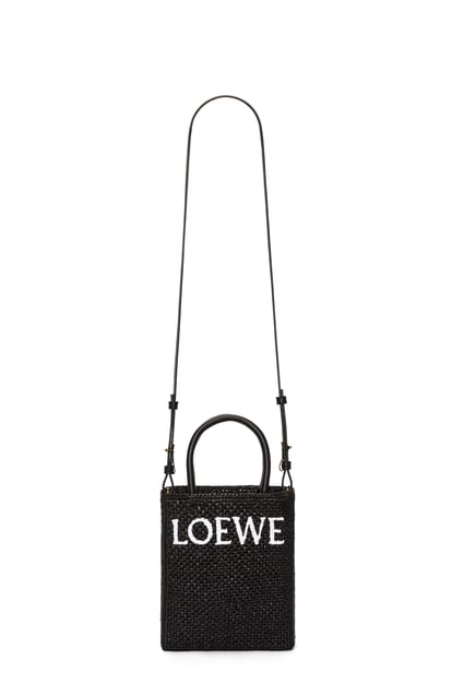 LOEWE Standard A5 Tote bag in raffia Black/White plp_rd