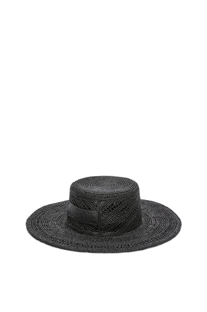 LOEWE Sombrero de pescador en rafia Negro plp_rd