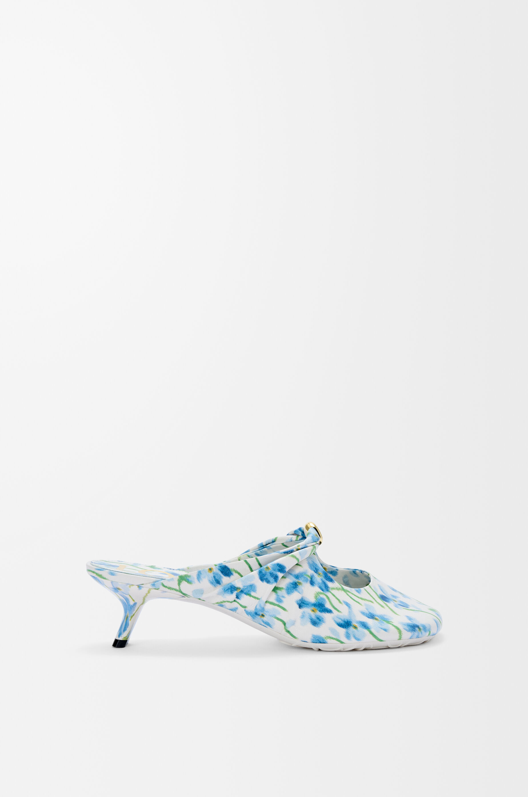 Pebble Soft mule in printed nappa lambskin White - LOEWE