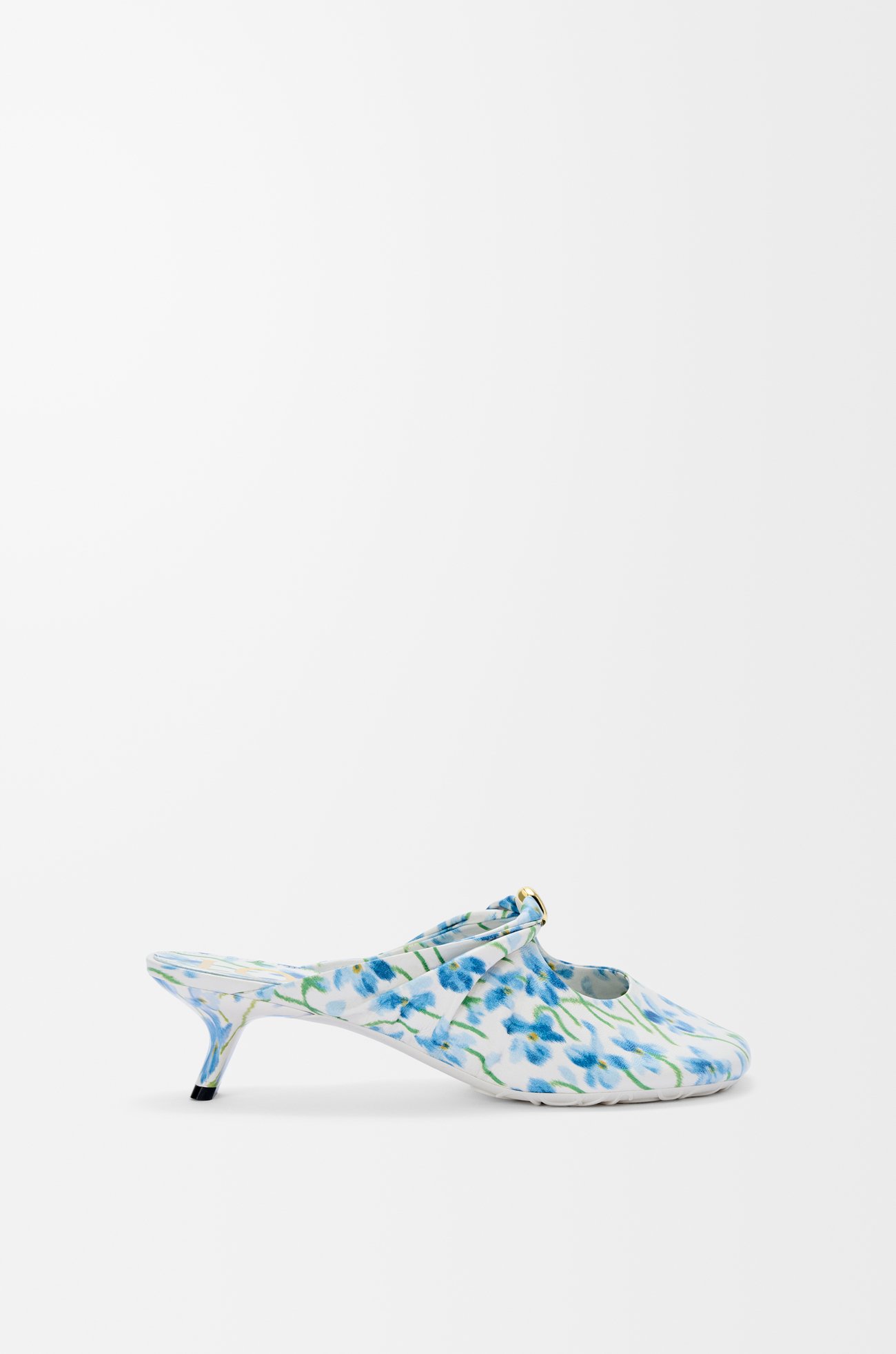 LOEWE ペブル ソフト ミュール（プリントナパラム） Soft White/Blue