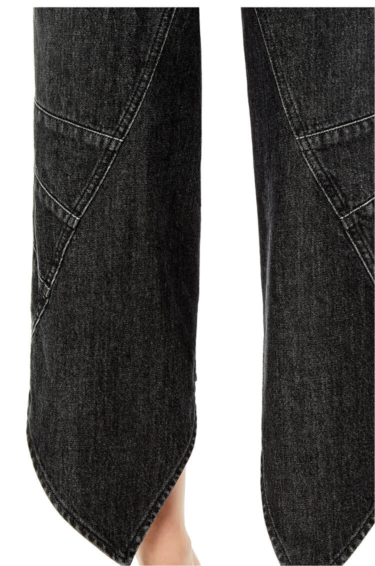 LOEWE Curved jeans in denim Black