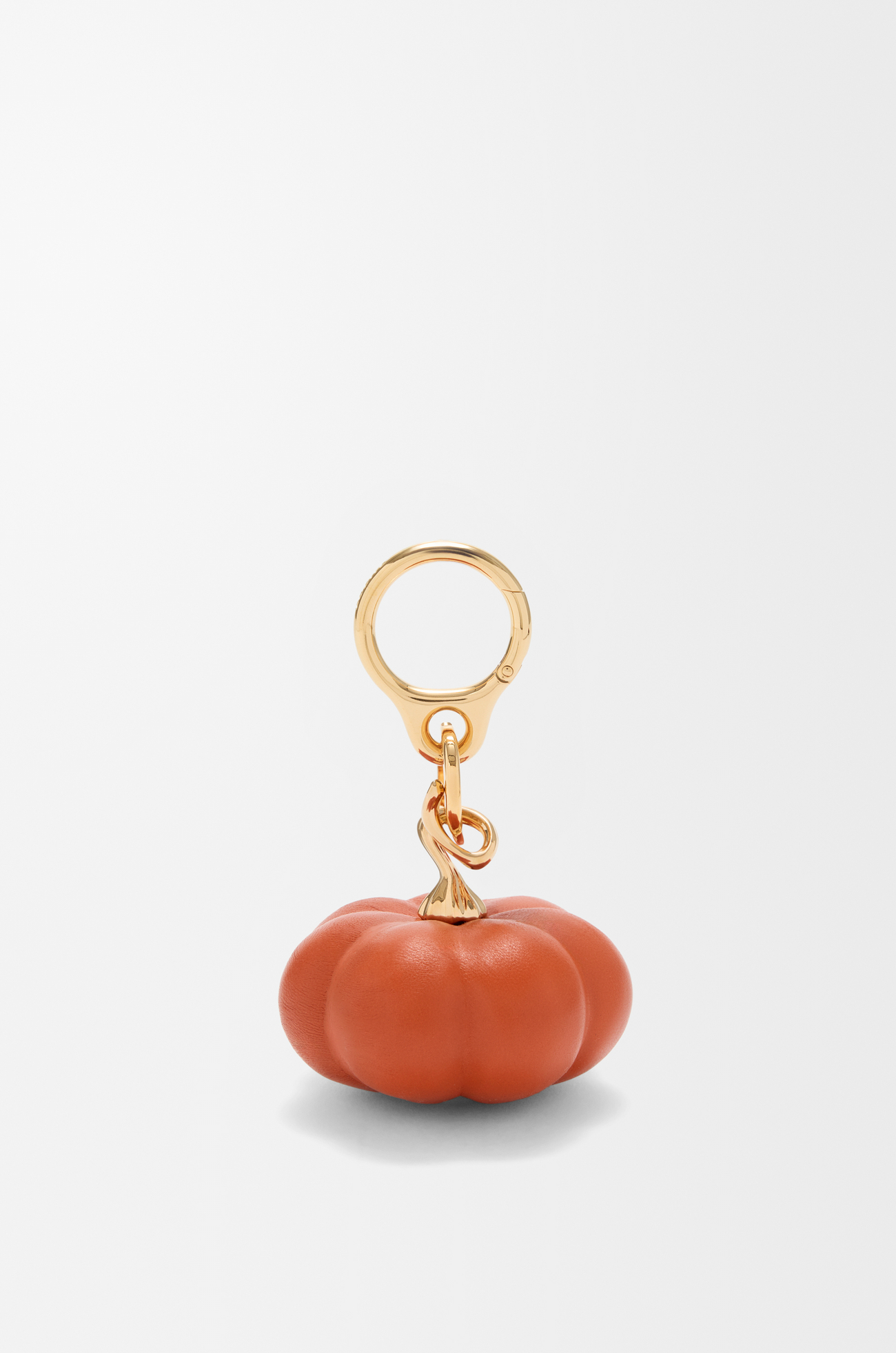 LOEWE Charm Pumpkin en piel de cordero Naranja/Dorado