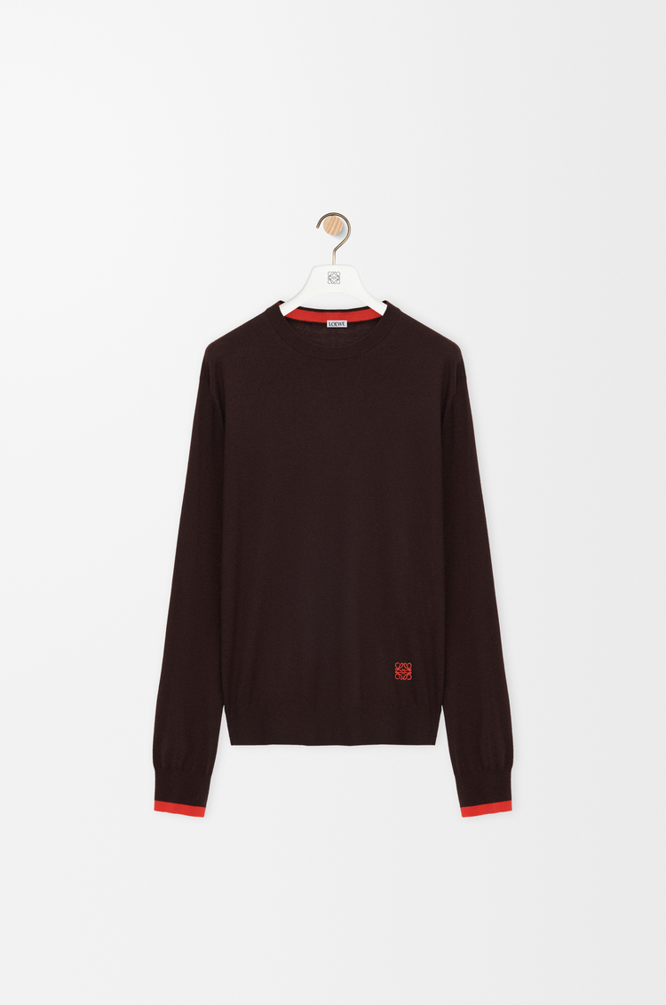 LOEWE Pull en laine Marron/Orange