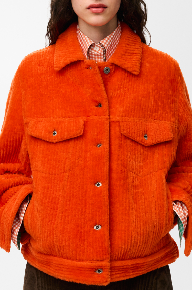 LOEWE Chaqueta en pana de lana de oveja Naranja
